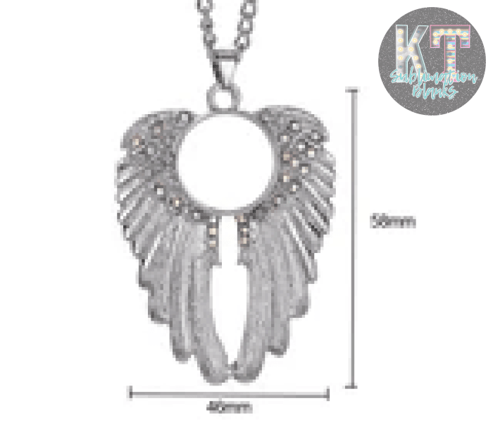 Rhinestone Angel Wing Snap Necklace Neckles