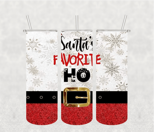 Santa's Ho Tumbler Tx 20oz Sublimation Print - KT SUBLIMATION, DTF AND MORE LLC