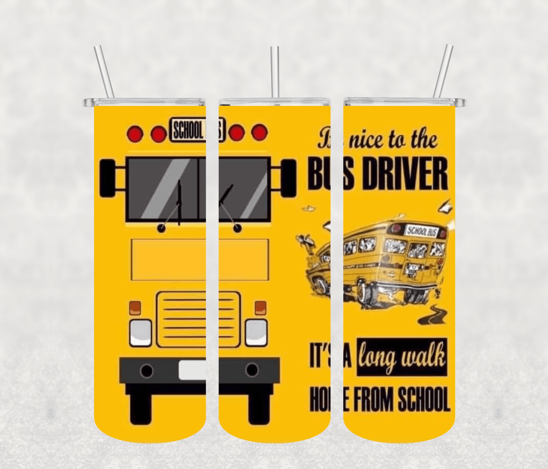 School Bus 20oz Tumbler Sublimation Print