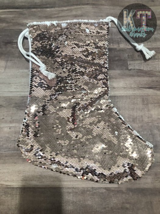 Sequin Christmas Stocking Sublimation Blank – Perfect for Personalized Holiday Gifts! 🎄✨ - KT SUBLIMATION, DTF AND MORE LLC