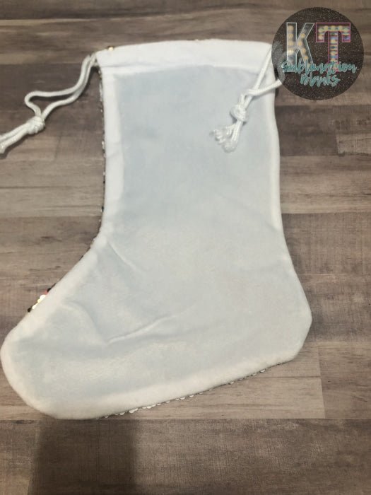 Sequin Christmas Stocking Sublimation Blank – Perfect for Personalized Holiday Gifts! 🎄✨ - KT SUBLIMATION, DTF AND MORE LLC
