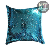 Sequin Pillow Cover Light Blue Case