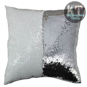 Sequin Pillow Cover Silver Case