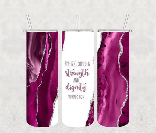 She is Clothed in 20oz Tumbler Sublimation Print - KT SUBLIMATION, DTF AND MORE LLC