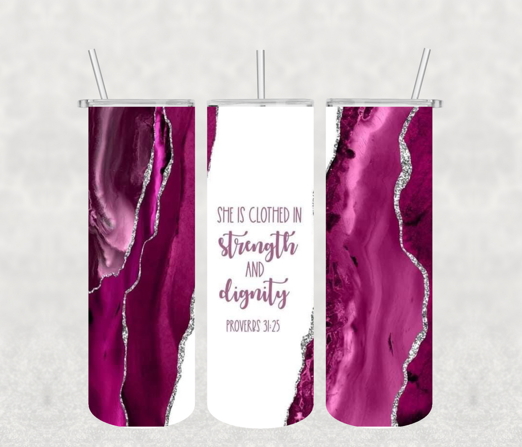 She is Clothed in 20oz Tumbler Sublimation Print