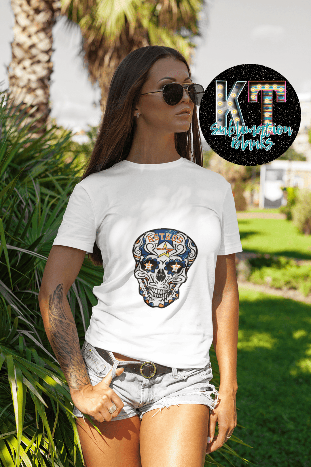 Skull Baseball Astros DTF, Ready to transfer - KT SUBLIMATION, DTF AND MORE LLC
