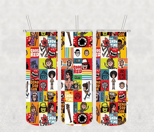 Stanger Things 20oz Tumbler Sublimation Print - KT SUBLIMATION, DTF AND MORE LLC