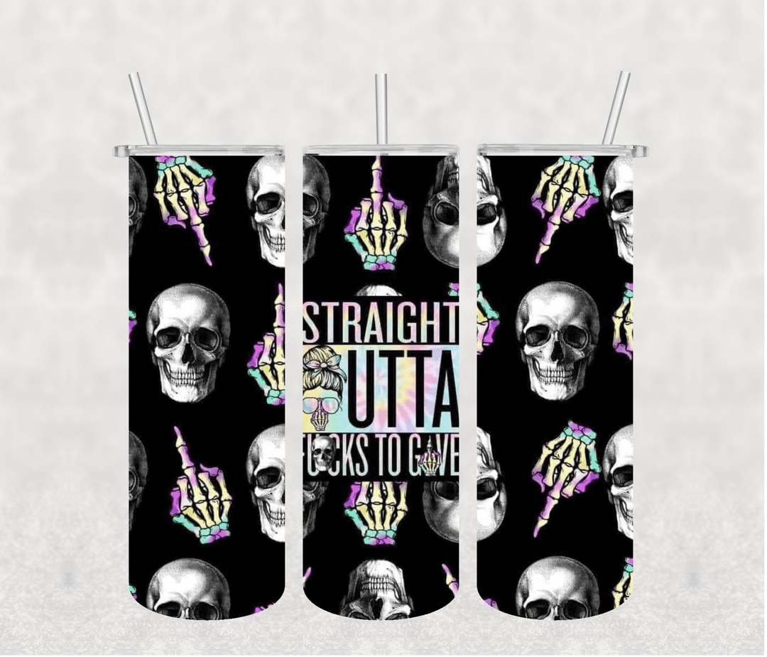 Straight outta F to Give 20oz Tumbler Sublimation Print - KT SUBLIMATION, DTF AND MORE LLC