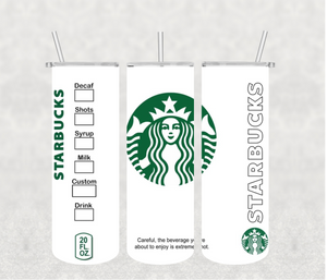 Starbucks 20oz Tumbler Sublimation Print