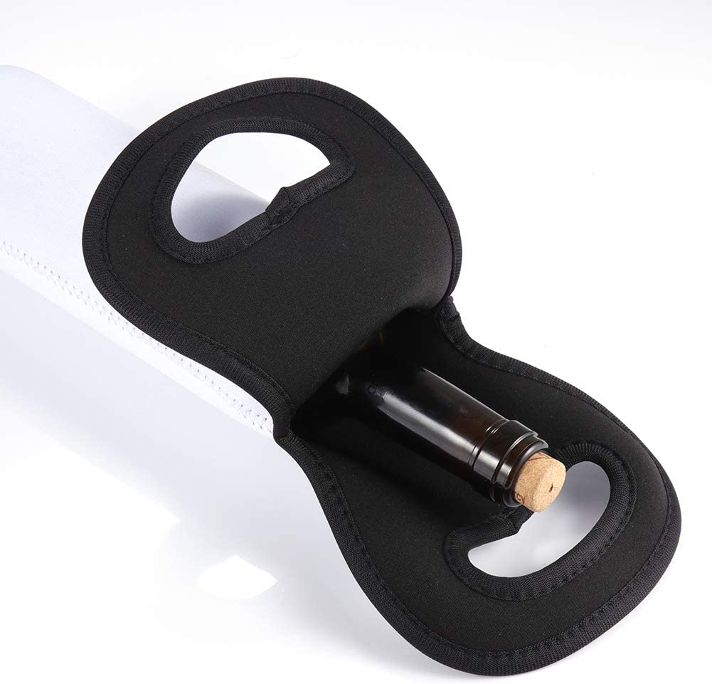 Sublimation Blanks Wine Carrier Tote Bag, Portable Neoprene Wine Tote, Holders and Wine Carriers - KT SUBLIMATION, DTF AND MORE LLC