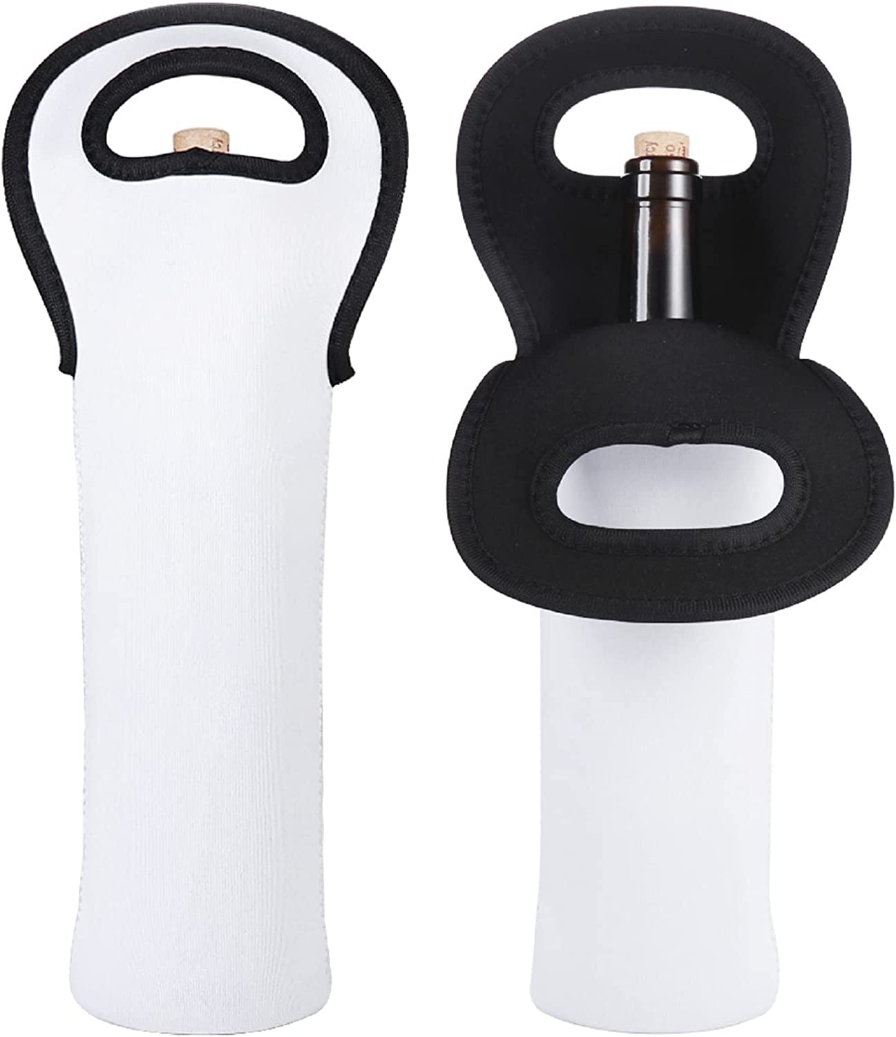 Sublimation Blanks Wine Carrier Tote Bag, Portable Neoprene Wine Tote, Holders and Wine Carriers - KT SUBLIMATION, DTF AND MORE LLC