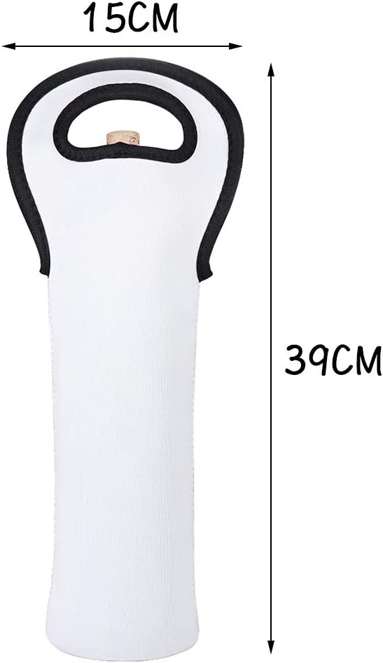 Sublimation Blanks Wine Carrier Tote Bag, Portable Neoprene Wine Tote, Holders and Wine Carriers - KT SUBLIMATION, DTF AND MORE LLC