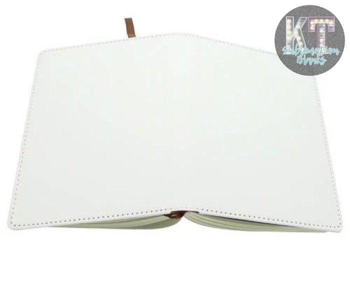Sublimation Journal Blank Notebooks – A6, A5, A4 Sizes, Faux Leather Cover, 190 Pages - KT SUBLIMATION, DTF AND MORE LLC