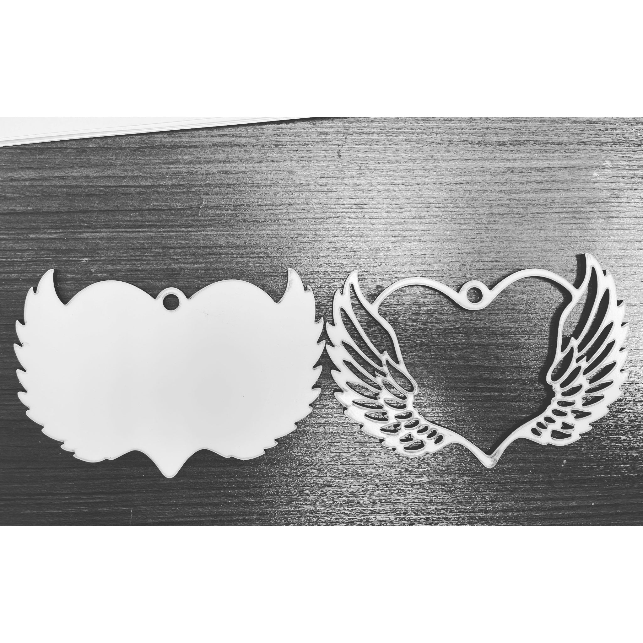 Sublimation Memorial Wing Ornament 2D – Customizable Memorial Ornament for Cherished Memories - KT SUBLIMATION, DTF AND MORE LLC