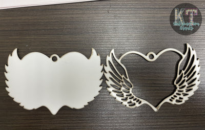 Sublimation Memorial Wing Ornament 2D Mdf