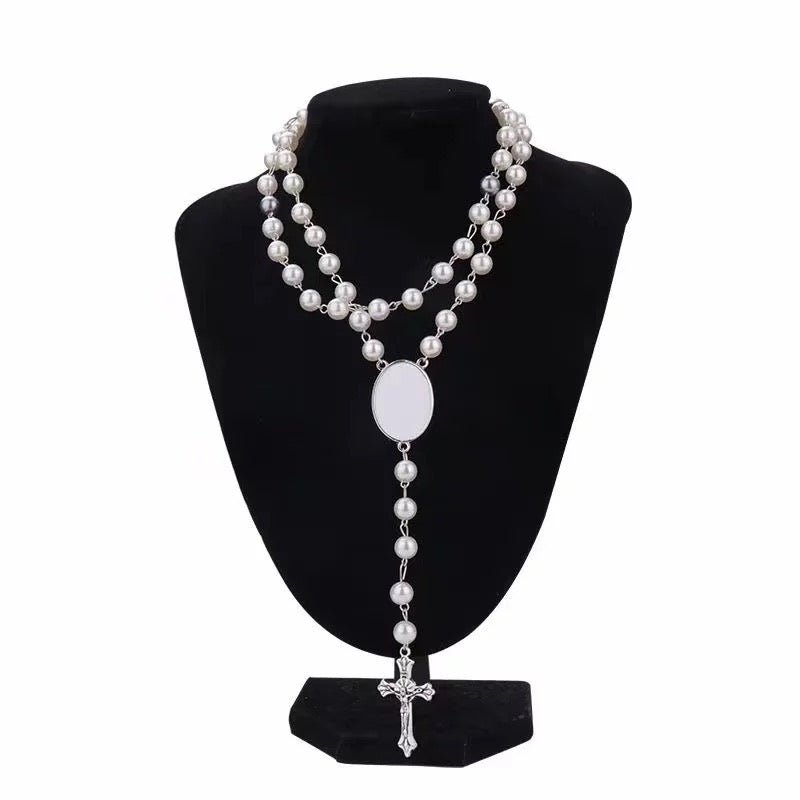 Sublimation Rosary, Sublimation Blank Rosary Necklace deluxe version, Sublimation Rosaries Prayer beads Rosary - KT SUBLIMATION, DTF AND MORE LLC