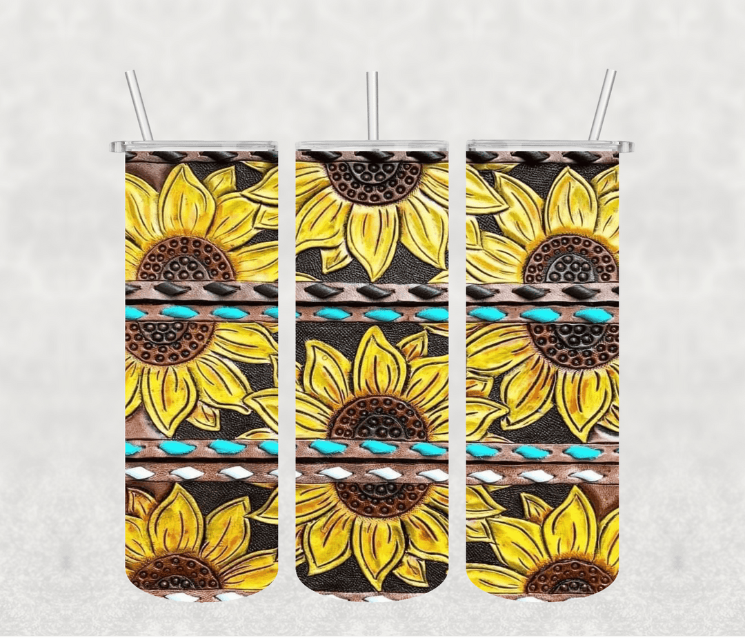 Sunflower 20oz Tumbler Sublimation Print - KT SUBLIMATION, DTF AND MORE LLC