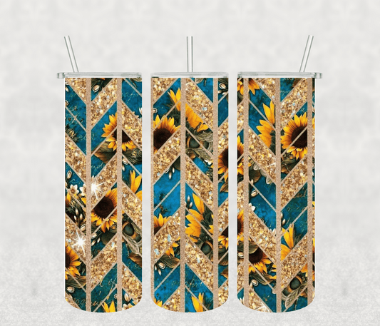 Sunflowers 20oz Tumbler Sublimation Print - KT SUBLIMATION, DTF AND MORE LLC