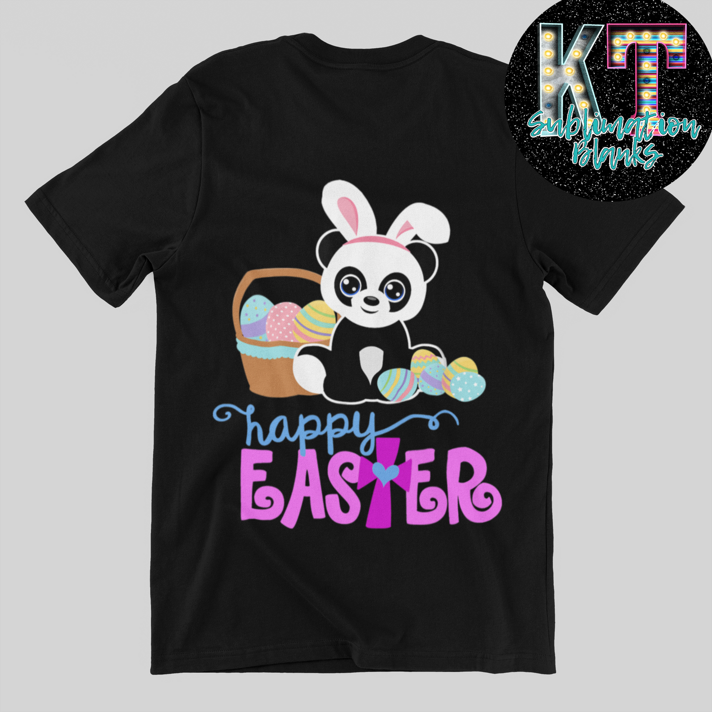 Panda Happy Easter DTF, Happy Easter DTF transfer!
