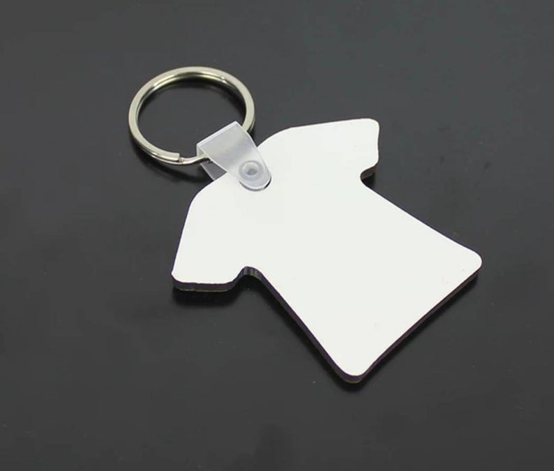 T-shirt Sublimation Keychain MDF Blank – Custom Keychains for T-shirt Lovers - KT SUBLIMATION, DTF AND MORE LLC