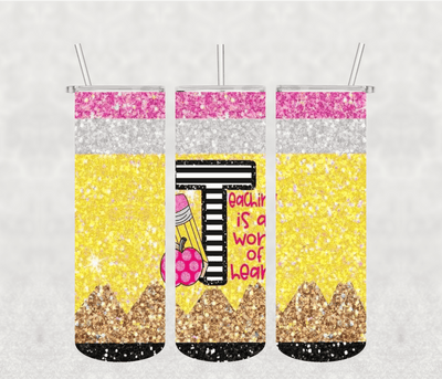 Teacher 20oz Tumbler Sublimation Print - KT SUBLIMATION, DTF AND MORE LLC