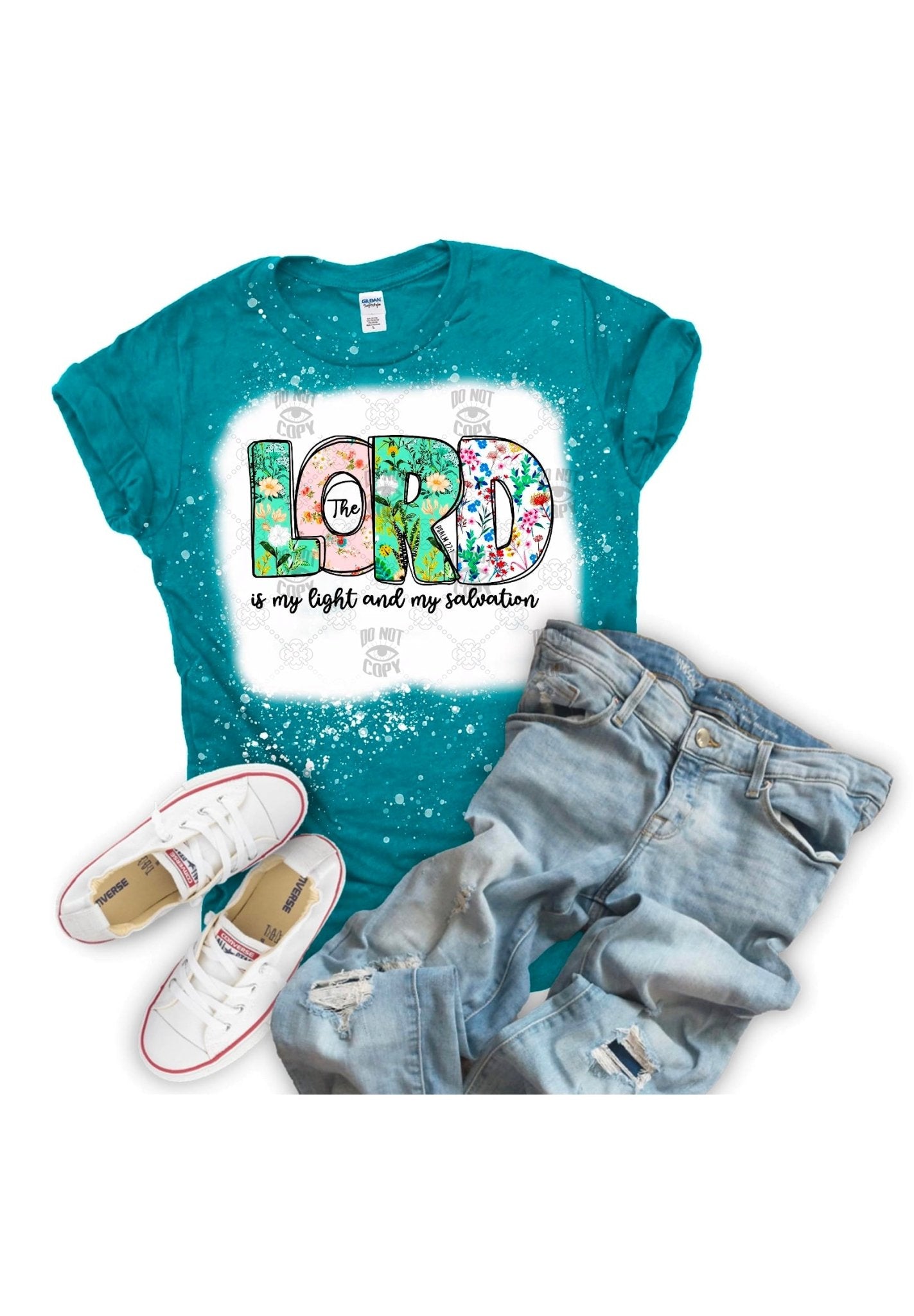 The Lord is my light and salvation DTF, Ready to press transfer - KT SUBLIMATION, DTF AND MORE LLC