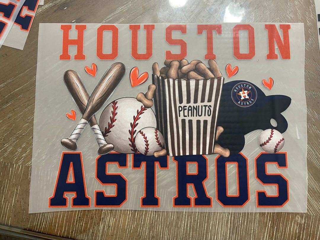Toddler size Houston Stros DTF, Houston astros Baseball DTF ready to press transfer - KT SUBLIMATION, DTF AND MORE LLC