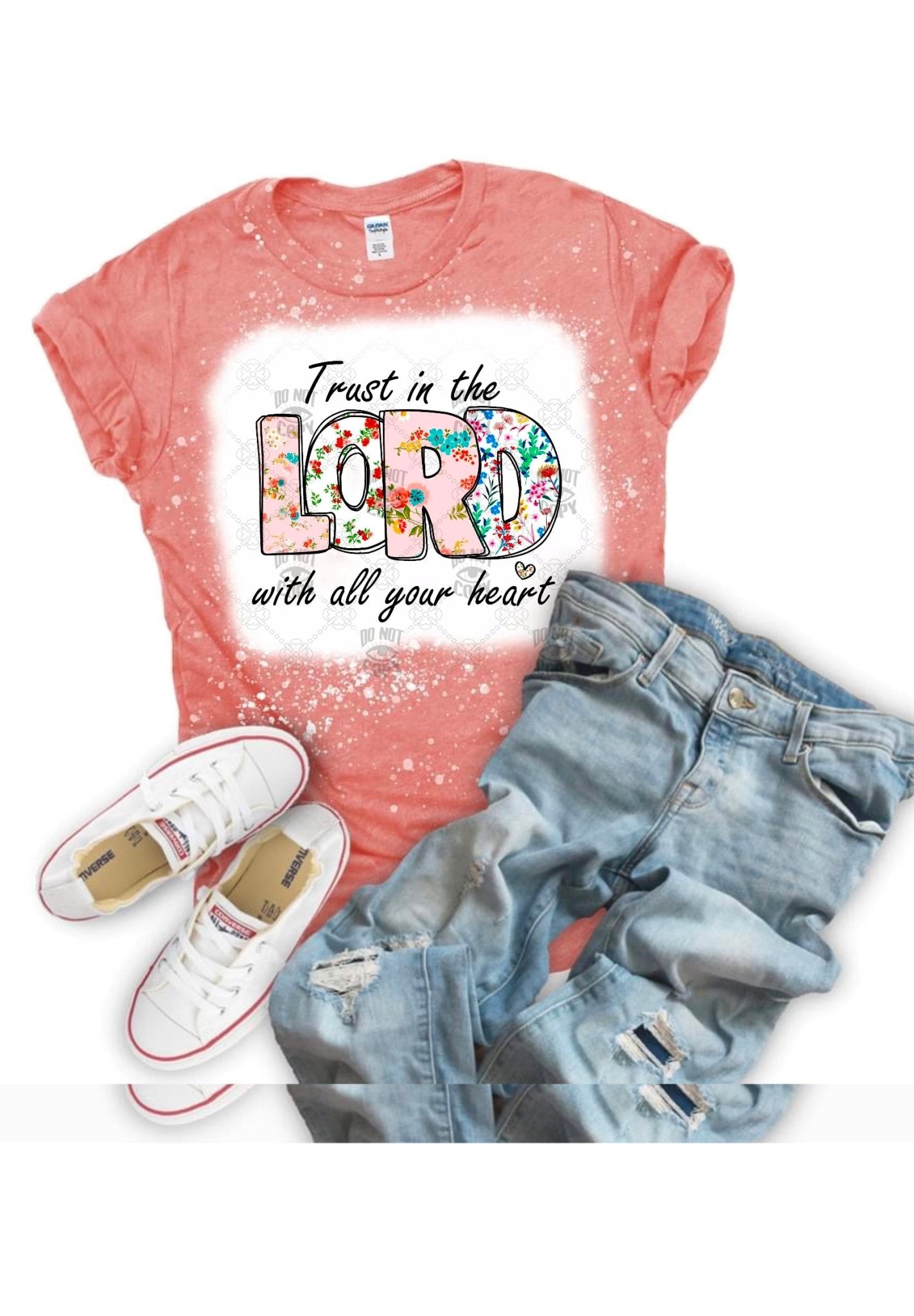 Trust in the The Lord with all your heart DTF, Ready to press transfer - KT SUBLIMATION, DTF AND MORE LLC