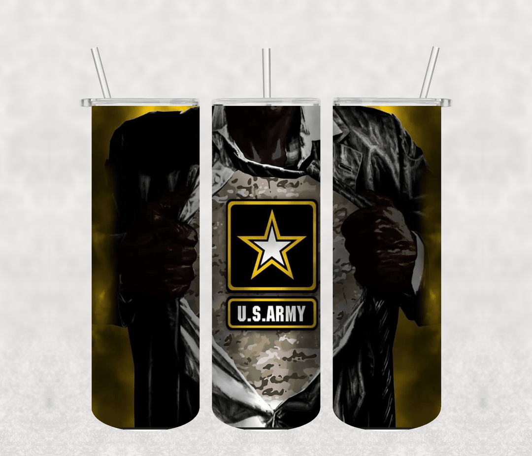 US ARMY 20oz Tumbler Sublimation Print - KT SUBLIMATION, DTF AND MORE LLC