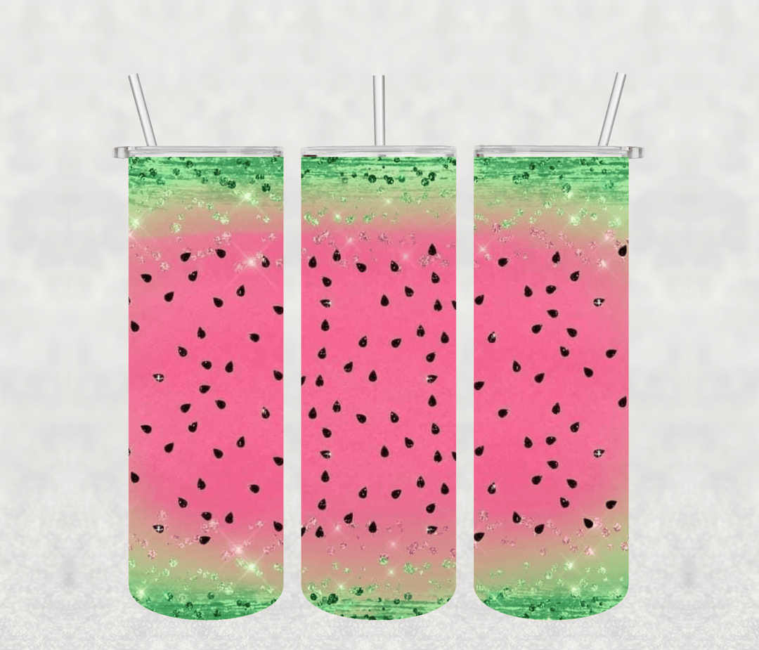 Watermelon 20oz Straight Tumbler Wraps Sublimation Print - KT SUBLIMATION, DTF AND MORE LLC