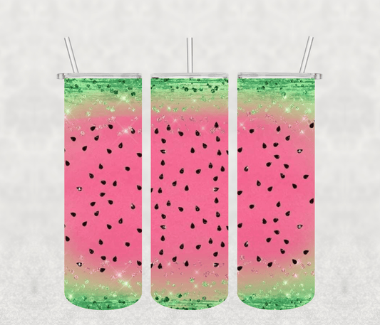 Watermelon 20oz Straight Tumbler Wraps Sublimation Print - KT SUBLIMATION, DTF AND MORE LLC