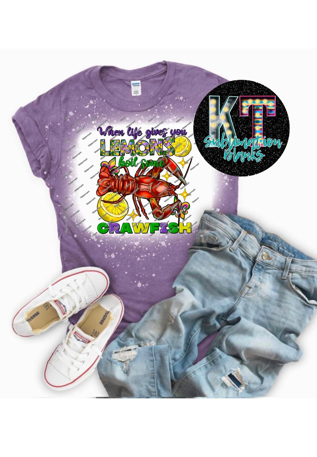 When life give you lemons Boil some Crawfish Season DTF, ready to press transfer - KT SUBLIMATION, DTF AND MORE LLC