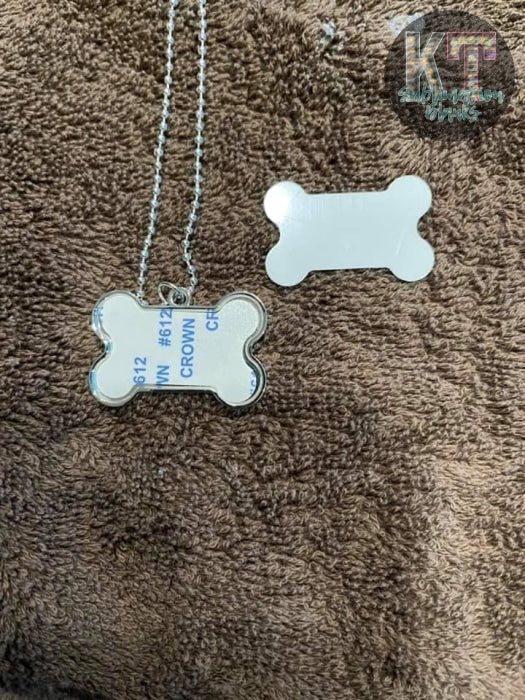 White Aluminum Pet Tags – Sublimation Bone Blank Dog Tag – Customizable Pet ID Tag - KT SUBLIMATION, DTF AND MORE LLC