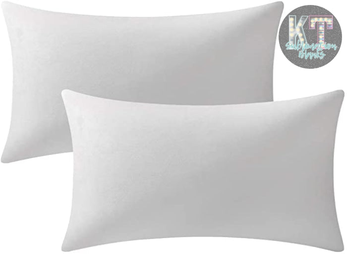 White Blank Sublimationl Pillow Cases 12x20inch – KT SUBLIMATION BLANKS ...