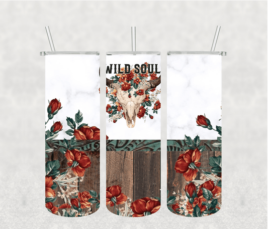 Wild Soul 20oz Tumbler Sublimation Print - KT SUBLIMATION, DTF AND MORE LLC